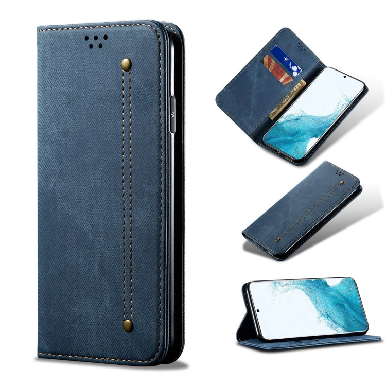 Denim Texture Casual Style Horizontal Flip Leather Case with Holder & Card Slots & Wallet, For Samsung Galaxy S22 5G, For Samsung Galaxy S22+ 5G, For Samsung Galaxy S22 Ultra 5G