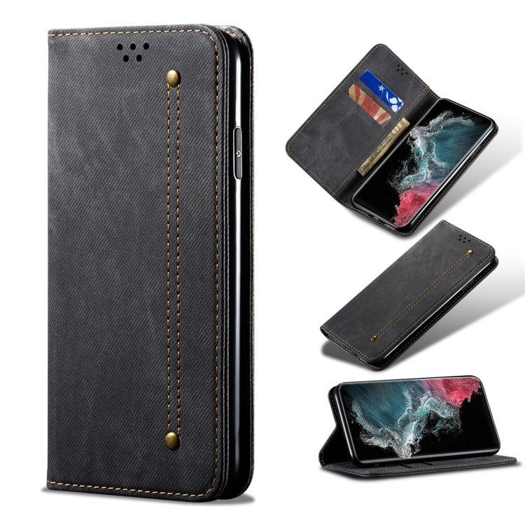 Denim Texture Casual Style Horizontal Flip Leather Case with Holder & Card Slots & Wallet, For Samsung Galaxy S22 5G, For Samsung Galaxy S22+ 5G, For Samsung Galaxy S22 Ultra 5G