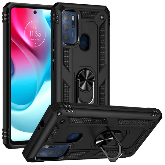 Shockproof TPU + PC Phone Case with 360 Degree Rotating Holder, For Motorola Moto G60s, For Xiaomi Redmi 10