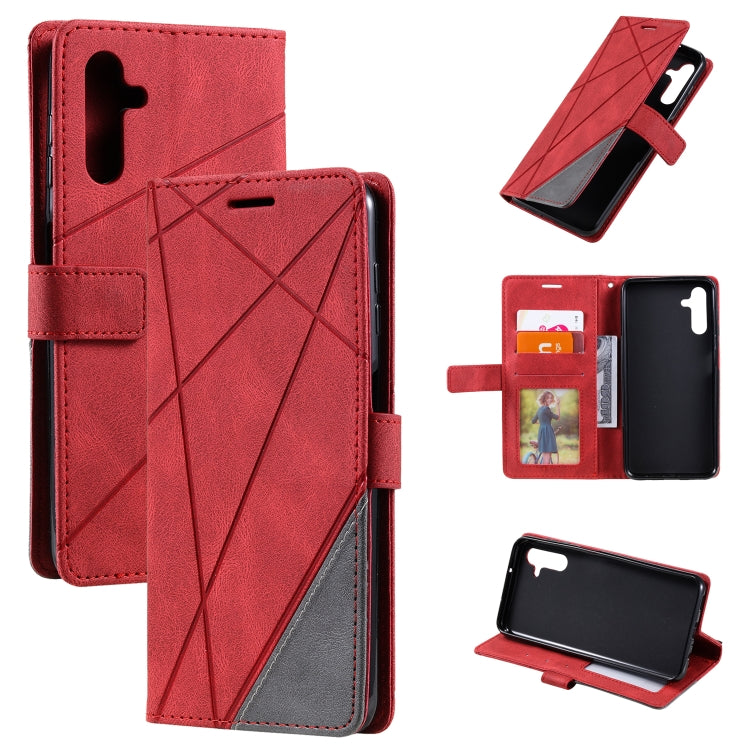 Skin Feel Splicing Horizontal Flip Leather Phone Case, For Samsung Galaxy A03s EU Version, For Samsung Galaxy A13 5G, For Samsung Galaxy S22 5G, For Samsung Galaxy S22+ 5G, For Samsung Galaxy S22 Ultra 5G