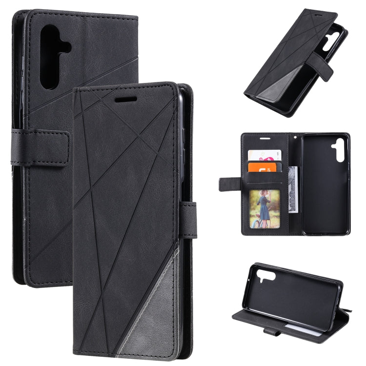 Skin Feel Splicing Horizontal Flip Leather Phone Case, For Samsung Galaxy A03s EU Version, For Samsung Galaxy A13 5G, For Samsung Galaxy S22 5G, For Samsung Galaxy S22+ 5G, For Samsung Galaxy S22 Ultra 5G