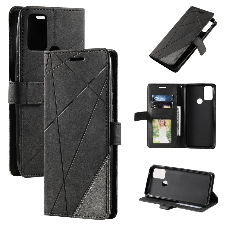 Skin Feel Splicing Horizontal Flip Leather Phone Case, For Motorola Moto G Stylus 2021