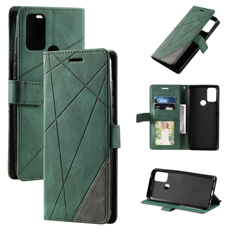 Skin Feel Splicing Horizontal Flip Leather Phone Case, For Motorola Moto G Stylus 2021