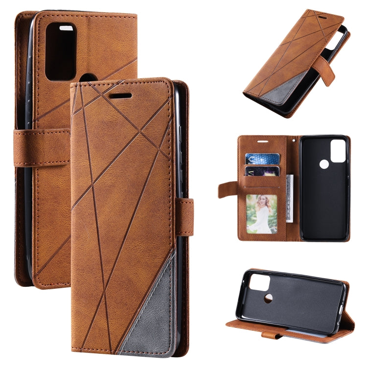 Skin Feel Splicing Horizontal Flip Leather Phone Case, For Motorola Moto G Stylus 2021