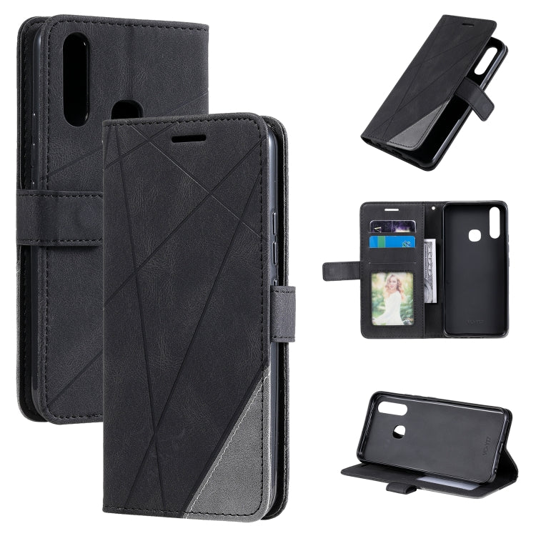 Skin Feel Splicing Horizontal Flip Leather Phone Case, For vivo Y17 / Y3s / Y15 / Y12 / Y11 2019, For vivo Y20 / Y20 2021 / Y20s, For vivo Y51a / Y31 / Y51 2020, December, For vivo Y72 5G / Y52 5G / iQOO Z3