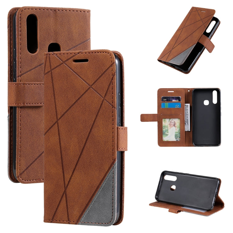Skin Feel Splicing Horizontal Flip Leather Phone Case, For vivo Y17 / Y3s / Y15 / Y12 / Y11 2019, For vivo Y20 / Y20 2021 / Y20s, For vivo Y51a / Y31 / Y51 2020, December, For vivo Y72 5G / Y52 5G / iQOO Z3