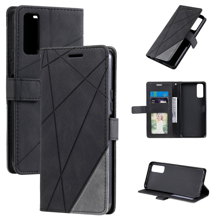 Skin Feel Splicing Horizontal Flip Leather Phone Case, For vivo Y17 / Y3s / Y15 / Y12 / Y11 2019, For vivo Y20 / Y20 2021 / Y20s, For vivo Y51a / Y31 / Y51 2020, December, For vivo Y72 5G / Y52 5G / iQOO Z3