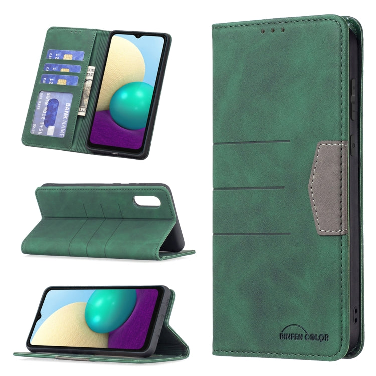 Magnetic Splicing Leather Phone Case, For Samsung Galaxy A02, For Samsung Galaxy A03s 164 Version, For Samsung Galaxy A03s 166 Version, For Samsung Galaxy A11, For Samsung Galaxy A13 5G, For Samsung Galaxy A21, For Samsung Galaxy A22 4G                ...