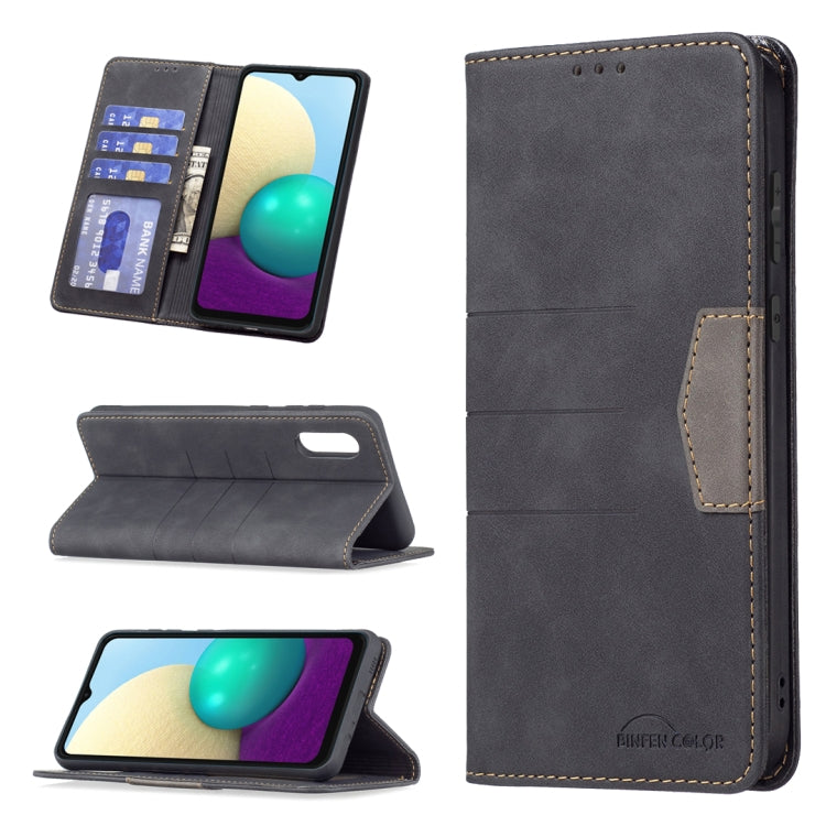 Magnetic Splicing Leather Phone Case, For Samsung Galaxy A02, For Samsung Galaxy A03s 164 Version, For Samsung Galaxy A03s 166 Version, For Samsung Galaxy A11, For Samsung Galaxy A13 5G, For Samsung Galaxy A21, For Samsung Galaxy A22 4G                ...