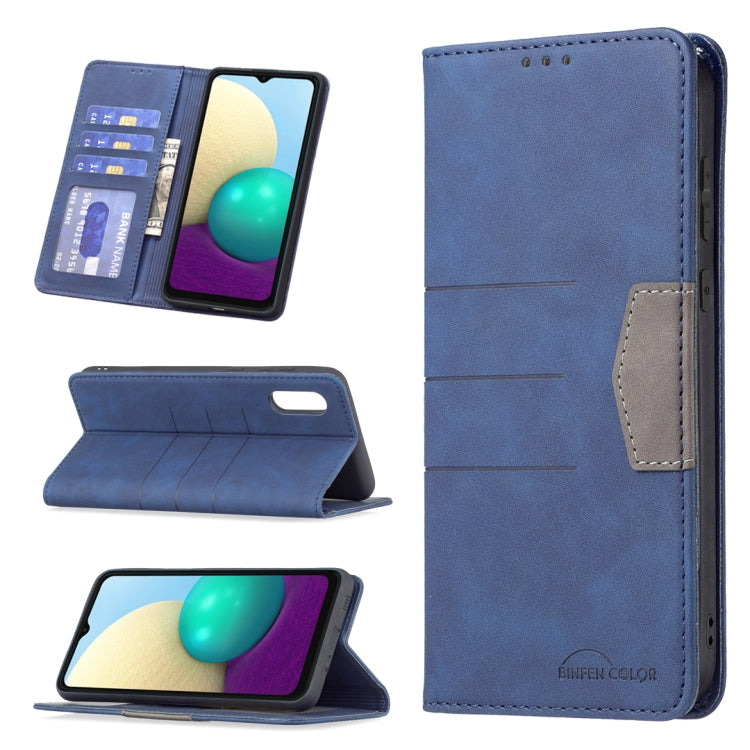 Magnetic Splicing Leather Phone Case, For Samsung Galaxy A02, For Samsung Galaxy A03s 164 Version, For Samsung Galaxy A03s 166 Version, For Samsung Galaxy A11, For Samsung Galaxy A13 5G, For Samsung Galaxy A21, For Samsung Galaxy A22 4G                ...