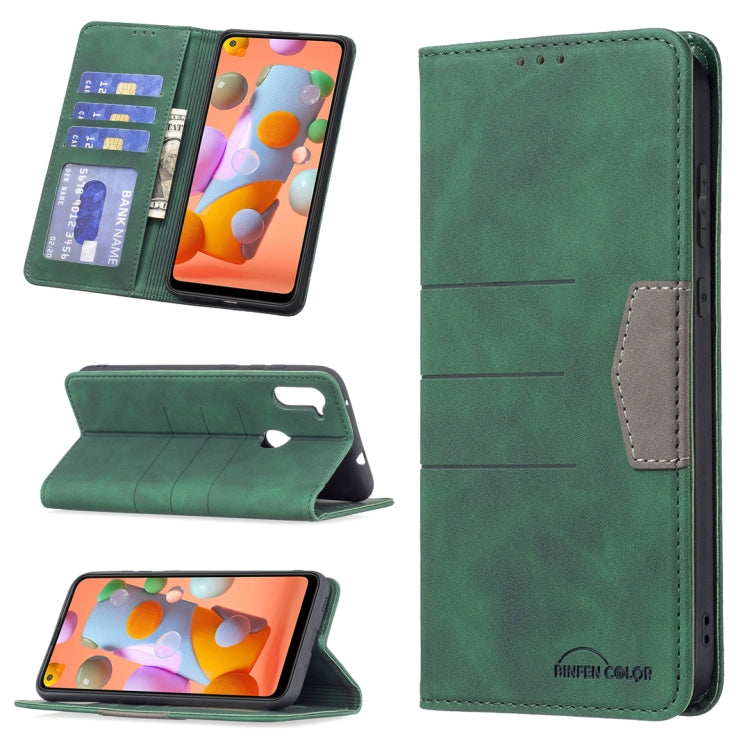 Magnetic Splicing Leather Phone Case, For Samsung Galaxy A02, For Samsung Galaxy A03s 164 Version, For Samsung Galaxy A03s 166 Version, For Samsung Galaxy A11, For Samsung Galaxy A13 5G, For Samsung Galaxy A21, For Samsung Galaxy A22 4G                ...