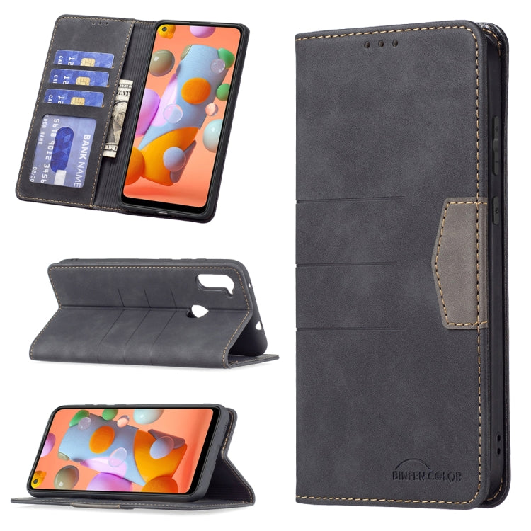 Magnetic Splicing Leather Phone Case, For Samsung Galaxy A02, For Samsung Galaxy A03s 164 Version, For Samsung Galaxy A03s 166 Version, For Samsung Galaxy A11, For Samsung Galaxy A13 5G, For Samsung Galaxy A21, For Samsung Galaxy A22 4G                ...