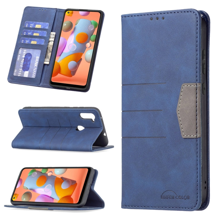 Magnetic Splicing Leather Phone Case, For Samsung Galaxy A02, For Samsung Galaxy A03s 164 Version, For Samsung Galaxy A03s 166 Version, For Samsung Galaxy A11, For Samsung Galaxy A13 5G, For Samsung Galaxy A21, For Samsung Galaxy A22 4G                ...