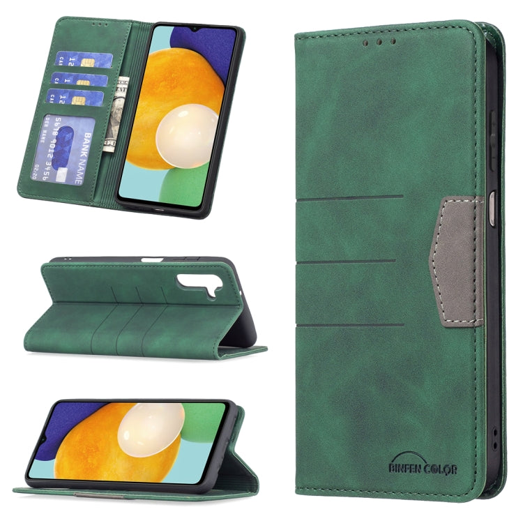 Magnetic Splicing Leather Phone Case, For Samsung Galaxy A02, For Samsung Galaxy A03s 164 Version, For Samsung Galaxy A03s 166 Version, For Samsung Galaxy A11, For Samsung Galaxy A13 5G, For Samsung Galaxy A21, For Samsung Galaxy A22 4G                ...