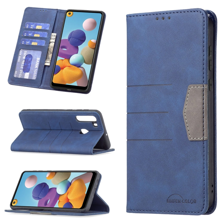 Magnetic Splicing Leather Phone Case, For Samsung Galaxy A02, For Samsung Galaxy A03s 164 Version, For Samsung Galaxy A03s 166 Version, For Samsung Galaxy A11, For Samsung Galaxy A13 5G, For Samsung Galaxy A21, For Samsung Galaxy A22 4G                ...
