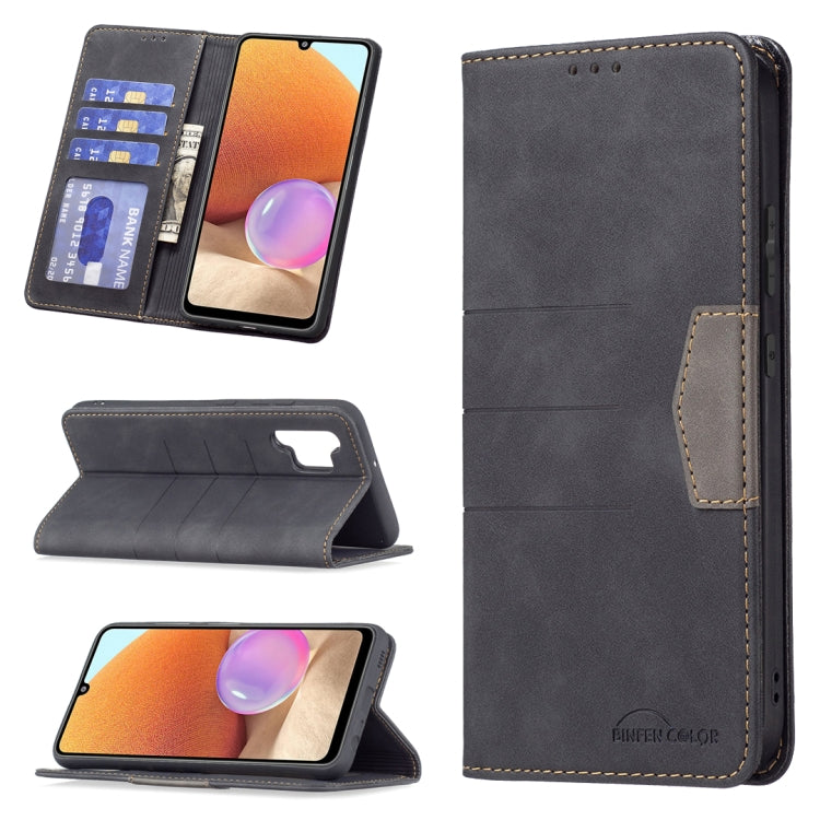 Magnetic Splicing Leather Phone Case, For Samsung Galaxy A02, For Samsung Galaxy A03s 164 Version, For Samsung Galaxy A03s 166 Version, For Samsung Galaxy A11, For Samsung Galaxy A13 5G, For Samsung Galaxy A21, For Samsung Galaxy A22 4G                ...