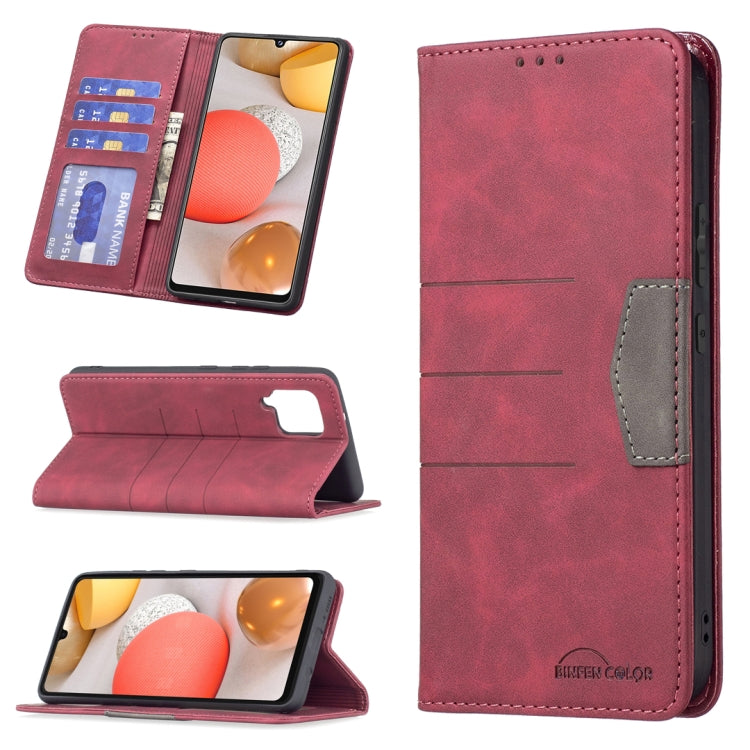 Magnetic Splicing Leather Phone Case, For Samsung Galaxy A42 5G, For Samsung Galaxy A51, For Samsung Galaxy A52, For Samsung Galaxy A71, For Samsung Galaxy A72, For Samsung Galaxy M32, For Samsung Galaxy M52 5G, For Samsung Galaxy S20 FE               ...