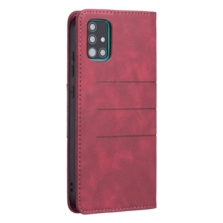 Magnetic Splicing Leather Phone Case, For Samsung Galaxy A51, For Samsung Galaxy A52, For Samsung Galaxy A71, For Samsung Galaxy A72, For Samsung Galaxy M32, For Samsung Galaxy M52 5G, For Samsung Galaxy S20 FE, For Samsung Galaxy S20+                 ...