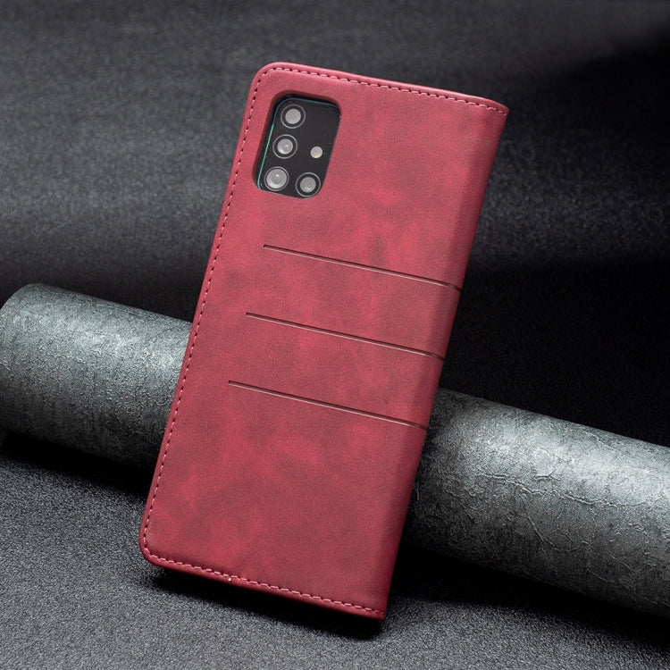 Magnetic Splicing Leather Phone Case, For Samsung Galaxy A51, For Samsung Galaxy A52, For Samsung Galaxy A71, For Samsung Galaxy A72, For Samsung Galaxy M32, For Samsung Galaxy M52 5G, For Samsung Galaxy S20 FE, For Samsung Galaxy S20+                 ...