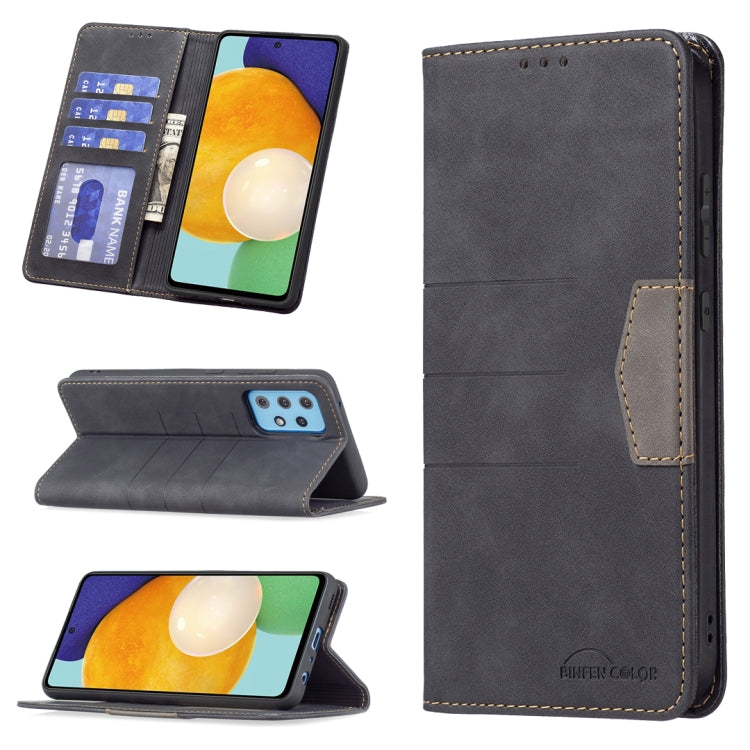 Magnetic Splicing Leather Phone Case, For Samsung Galaxy A51, For Samsung Galaxy A52, For Samsung Galaxy A71, For Samsung Galaxy A72, For Samsung Galaxy M32, For Samsung Galaxy M52 5G, For Samsung Galaxy S20 FE, For Samsung Galaxy S20+                 ...