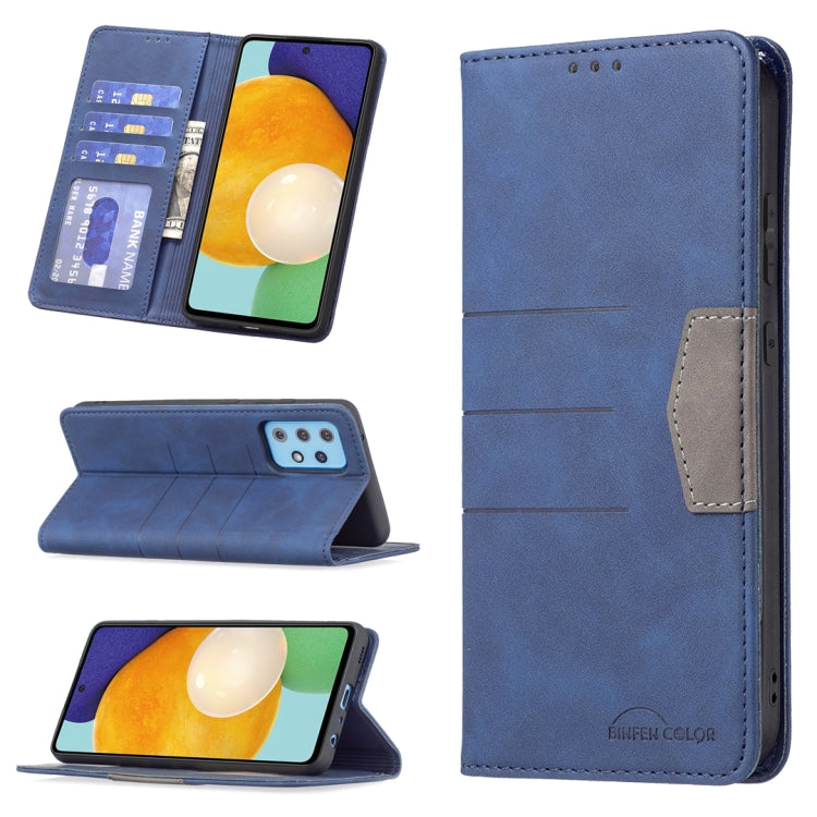 Magnetic Splicing Leather Phone Case, For Samsung Galaxy A51, For Samsung Galaxy A52, For Samsung Galaxy A71, For Samsung Galaxy A72, For Samsung Galaxy M32, For Samsung Galaxy M52 5G, For Samsung Galaxy S20 FE, For Samsung Galaxy S20+                 ...