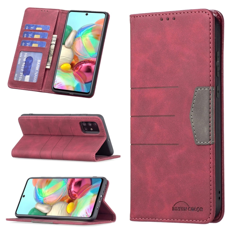 Magnetic Splicing Leather Phone Case, For Samsung Galaxy A51, For Samsung Galaxy A52, For Samsung Galaxy A71, For Samsung Galaxy A72, For Samsung Galaxy M32, For Samsung Galaxy M52 5G, For Samsung Galaxy S20 FE, For Samsung Galaxy S20+                 ...