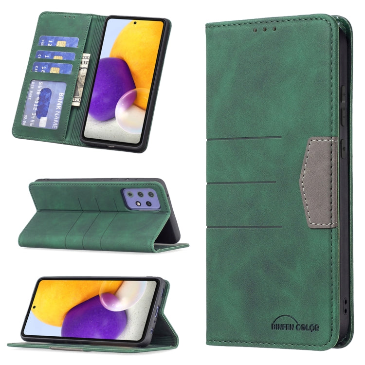 Magnetic Splicing Leather Phone Case, For Samsung Galaxy A51, For Samsung Galaxy A52, For Samsung Galaxy A71, For Samsung Galaxy A72, For Samsung Galaxy M32, For Samsung Galaxy M52 5G, For Samsung Galaxy S20 FE, For Samsung Galaxy S20+                 ...