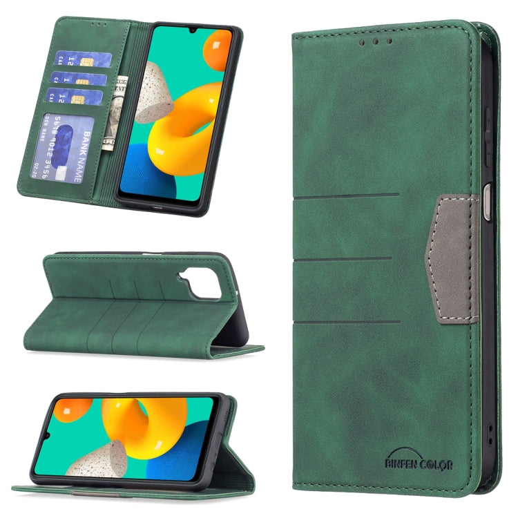 Magnetic Splicing Leather Phone Case, For Samsung Galaxy A51, For Samsung Galaxy A52, For Samsung Galaxy A71, For Samsung Galaxy A72, For Samsung Galaxy M32, For Samsung Galaxy M52 5G, For Samsung Galaxy S20 FE, For Samsung Galaxy S20+                 ...