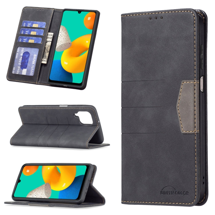 Magnetic Splicing Leather Phone Case, For Samsung Galaxy A51, For Samsung Galaxy A52, For Samsung Galaxy A71, For Samsung Galaxy A72, For Samsung Galaxy M32, For Samsung Galaxy M52 5G, For Samsung Galaxy S20 FE, For Samsung Galaxy S20+                 ...