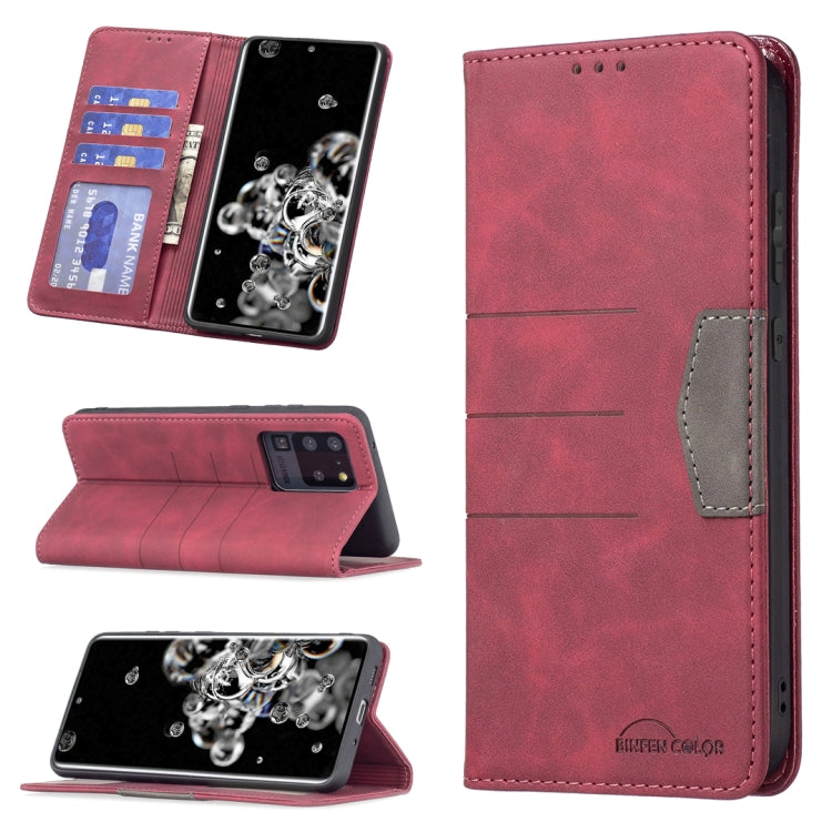 Magnetic Splicing Leather Phone Case, For Samsung Galaxy A42 5G, For Samsung Galaxy A51, For Samsung Galaxy A52, For Samsung Galaxy A71, For Samsung Galaxy A72, For Samsung Galaxy M32, For Samsung Galaxy M52 5G, For Samsung Galaxy S20 FE               ...