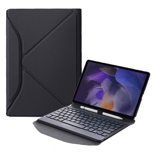 BA08 Diamond Texture Bluetooth Keyboard Leather Case with Triangle Back Support For Samsung Galaxy Tab A8 2021 SM-X205 / SM-X200, BA08