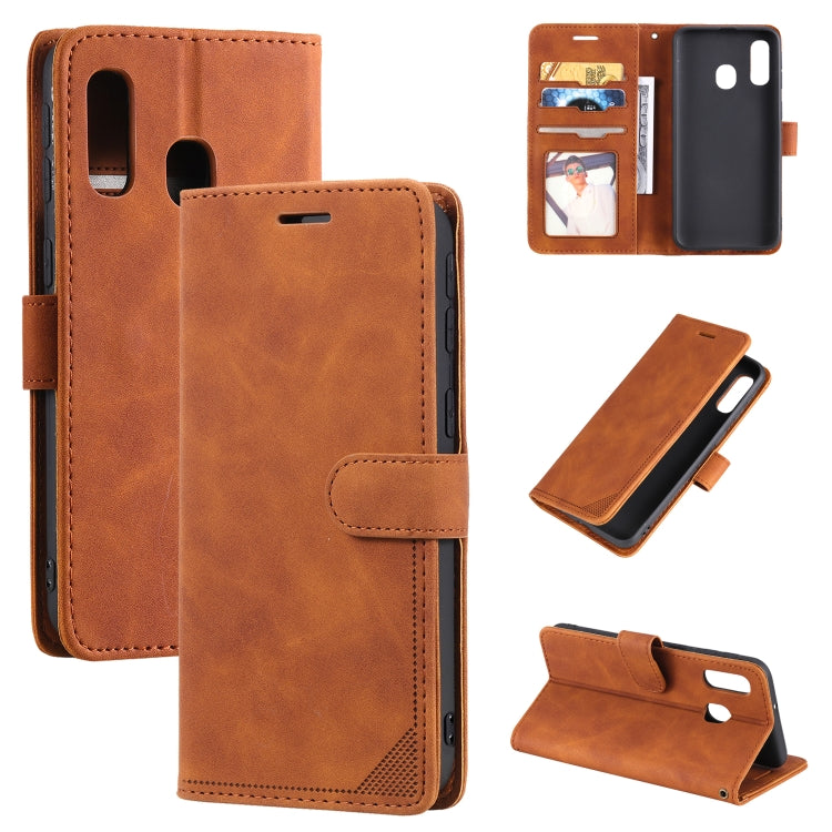 Skin Feel Anti-theft Brush Horizontal Flip Leather Phone Case, For Samsung Galaxy A71, For Samsung Galaxy A40, For Samsung Galaxy S21+ 5G, For Samsung Galaxy S21 Ultra 5G, For Samsung Galaxy Note20 Ultra, For Samsung Galaxy S20 FE                      ...