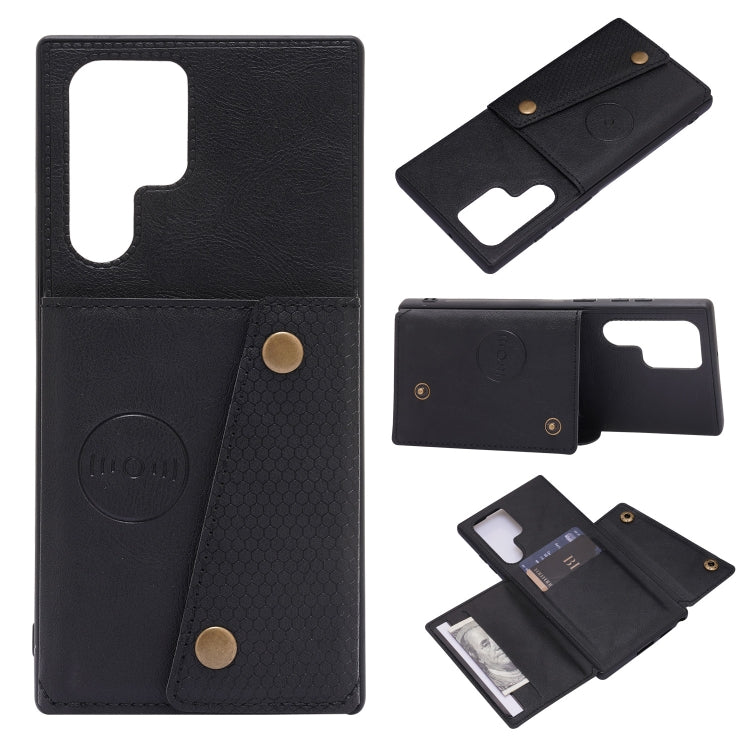 Double Buckle PU + TPU Magnetic Phone Case, For Samsung Galaxy S22 5G, For Xiaomi 11T, For Samsung Galaxy S22+ 5G, For Samsung Galaxy S22 Ultra 5G, For Samsung Galaxy M52 5G, For Samsung Galaxy A13 5G