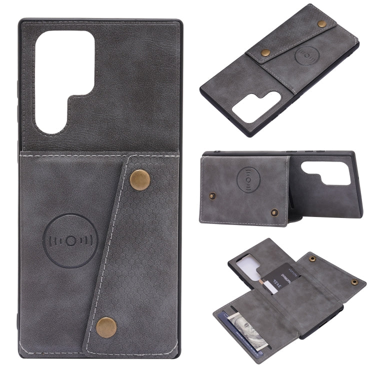 Double Buckle PU + TPU Magnetic Phone Case, For Samsung Galaxy S22 5G, For Xiaomi 11T, For Samsung Galaxy S22+ 5G, For Samsung Galaxy S22 Ultra 5G, For Samsung Galaxy M52 5G, For Samsung Galaxy A13 5G