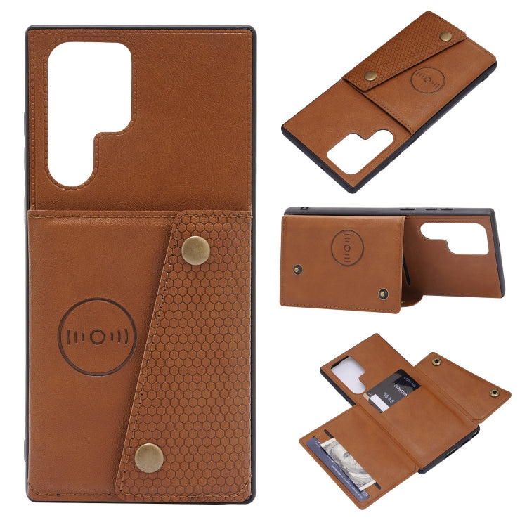 Double Buckle PU + TPU Magnetic Phone Case, For Samsung Galaxy S22 5G, For Xiaomi 11T, For Samsung Galaxy S22+ 5G, For Samsung Galaxy S22 Ultra 5G, For Samsung Galaxy A13 5G