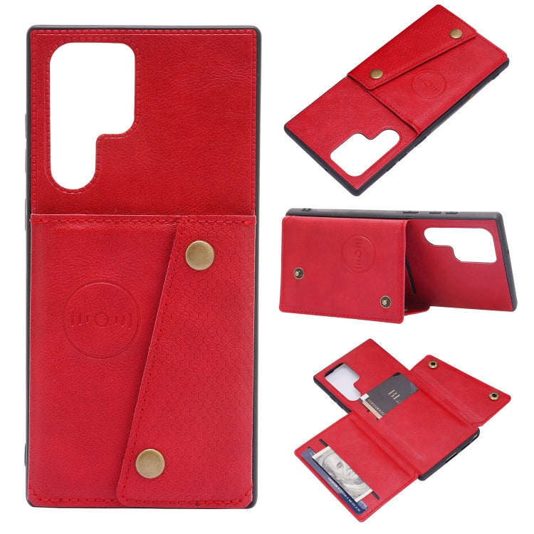 Double Buckle PU + TPU Magnetic Phone Case, For Samsung Galaxy S22 5G, For Xiaomi 11T, For Samsung Galaxy S22+ 5G, For Samsung Galaxy S22 Ultra 5G, For Samsung Galaxy M52 5G, For Samsung Galaxy A13 5G