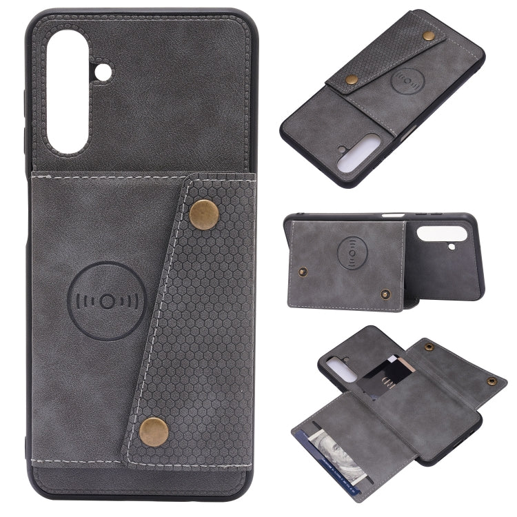 Double Buckle PU + TPU Magnetic Phone Case, For Samsung Galaxy S22 5G, For Xiaomi 11T, For Samsung Galaxy S22+ 5G, For Samsung Galaxy S22 Ultra 5G, For Samsung Galaxy M52 5G, For Samsung Galaxy A13 5G