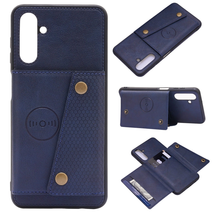 Double Buckle PU + TPU Magnetic Phone Case, For Samsung Galaxy S22 5G, For Xiaomi 11T, For Samsung Galaxy S22+ 5G, For Samsung Galaxy S22 Ultra 5G, For Samsung Galaxy M52 5G, For Samsung Galaxy A13 5G