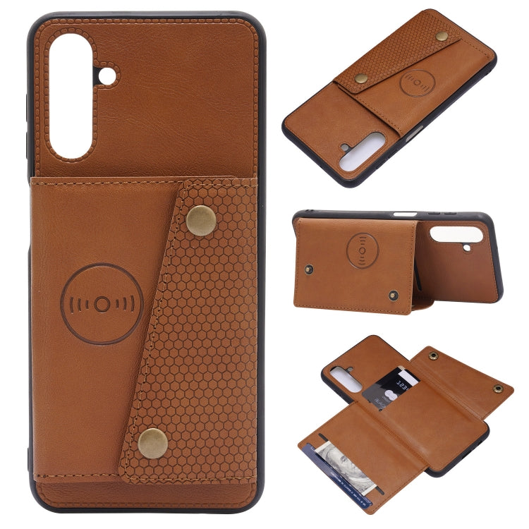Double Buckle PU + TPU Magnetic Phone Case, For Samsung Galaxy S22 5G, For Xiaomi 11T, For Samsung Galaxy S22+ 5G, For Samsung Galaxy S22 Ultra 5G, For Samsung Galaxy M52 5G, For Samsung Galaxy A13 5G