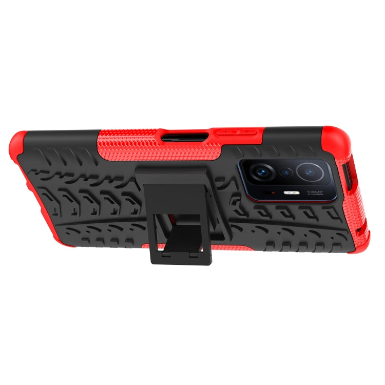 Tire Texture TPU + PC Phone Case with Holder, For Xiaomi Mi 11T, For Nokia G300, For Samsung Galaxy S22 Ultra 5G, For Samsung Galaxy M52 5G