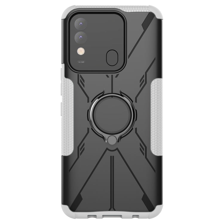 Armor Bear Shockproof PC + TPU Phone Case with Ring Holder, For Tecno Pop 5P, For Tecno Spark 8