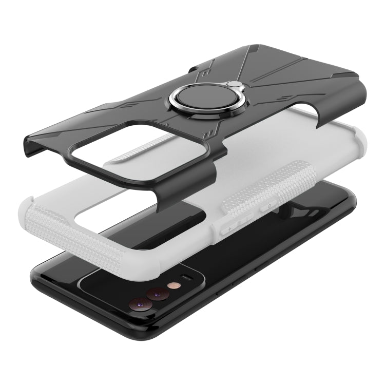 Armor Bear Shockproof PC + TPU Phone Case with Ring Holder, For Tecno Pop 5P, For Tecno Spark 8