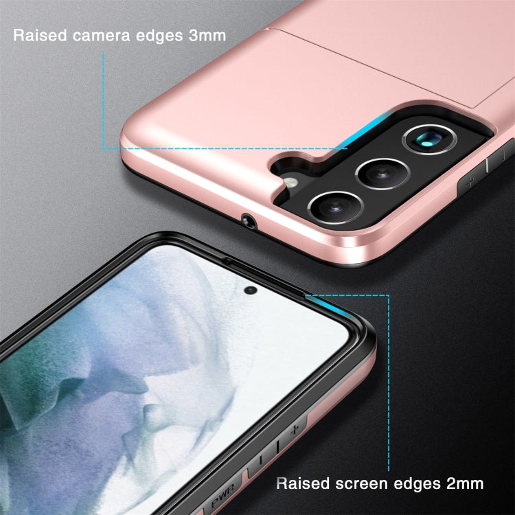 Shockproof Armor Phone Case with Card Slot, For Samsung Galaxy S22 5G, For Samsung Galaxy S22+ 5G, For Samsung Galaxy S22 Ultra 5G