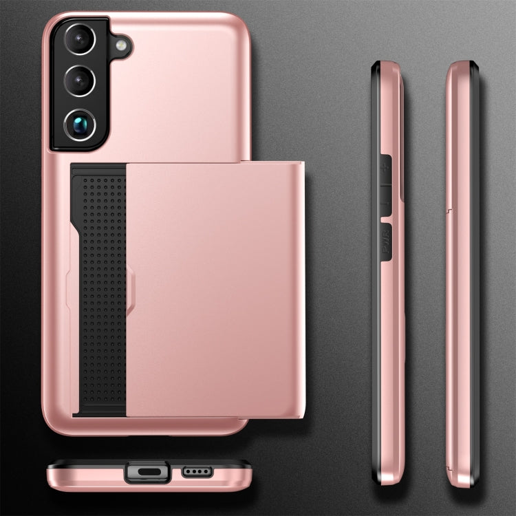 Shockproof Armor Phone Case with Card Slot, For Samsung Galaxy S22 5G, For Samsung Galaxy S22+ 5G, For Samsung Galaxy S22 Ultra 5G