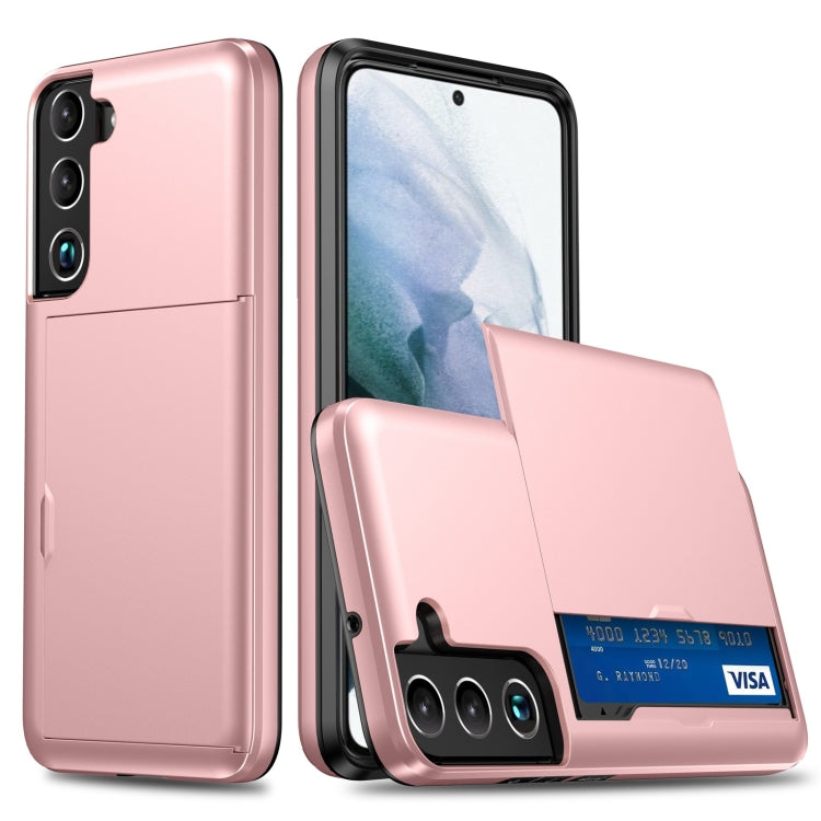 Shockproof Armor Phone Case with Card Slot, For Samsung Galaxy S22 5G, For Samsung Galaxy S22+ 5G, For Samsung Galaxy S22 Ultra 5G