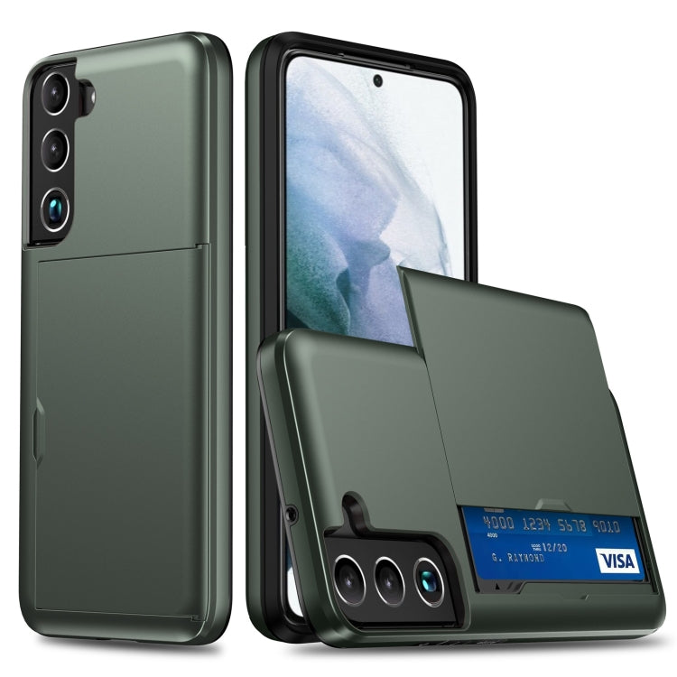 Shockproof Armor Phone Case with Card Slot, For Samsung Galaxy S22 5G, For Samsung Galaxy S22+ 5G, For Samsung Galaxy S22 Ultra 5G