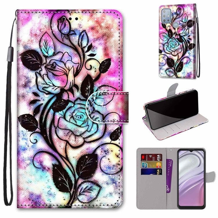 Coloured Drawing Cross Texture Horizontal Flip Leather Phone Case with Holder & Card Slots & Wallet & Lanyard, For Motorola Moto G10/G20/G30, For Xiaomi Redmi Note 11