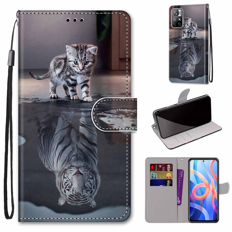 Coloured Drawing Cross Texture Horizontal Flip Leather Phone Case with Holder & Card Slots & Wallet & Lanyard, For Motorola Moto G10/G20/G30, For Xiaomi Redmi Note 11