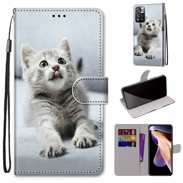 Coloured Drawing Cross Texture Horizontal Flip Leather Phone Case with Holder & Card Slots & Wallet & Lanyard, For Xiaomi Redmi Note 11 Pro/11 Pro+, For Nokia C01 Plus
