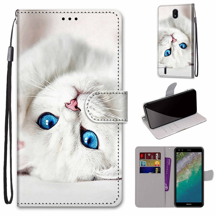 Coloured Drawing Cross Texture Horizontal Flip Leather Phone Case with Holder & Card Slots & Wallet & Lanyard, For Xiaomi Redmi Note 11 Pro/11 Pro+, For Nokia C01 Plus